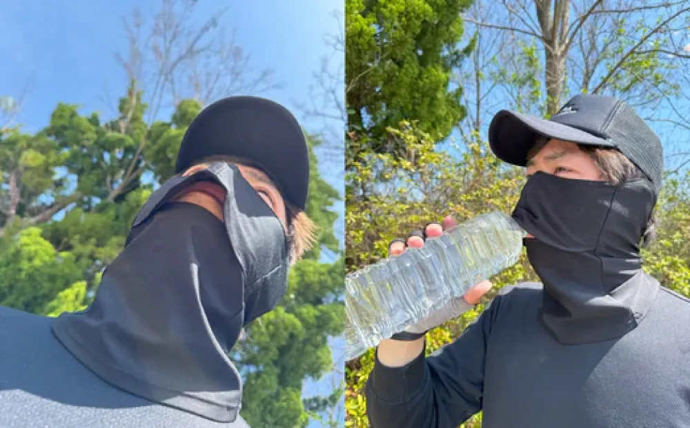 装着したまま水分補給が可能